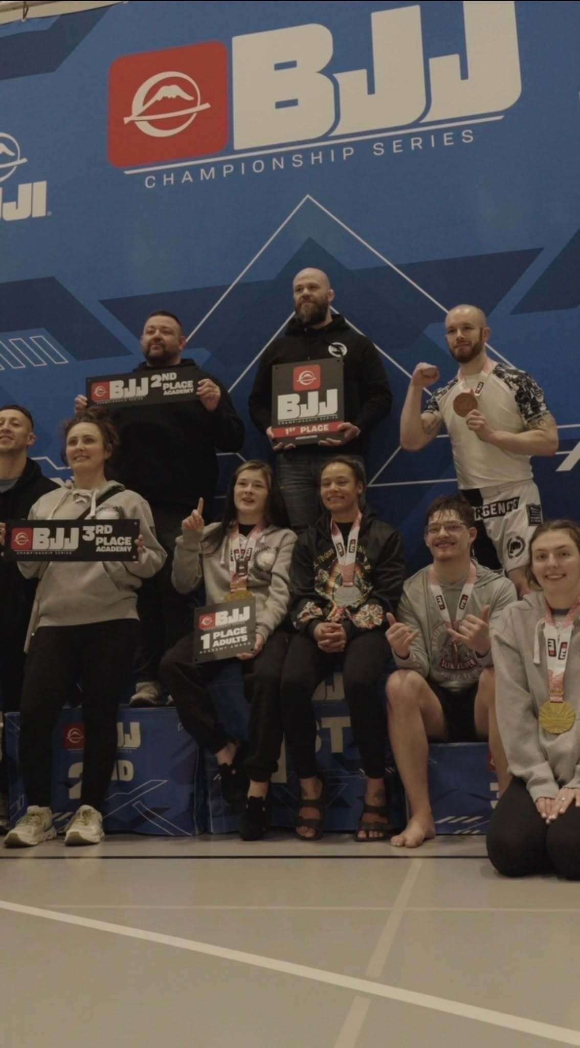 BJJ Championship Series academy podium awards