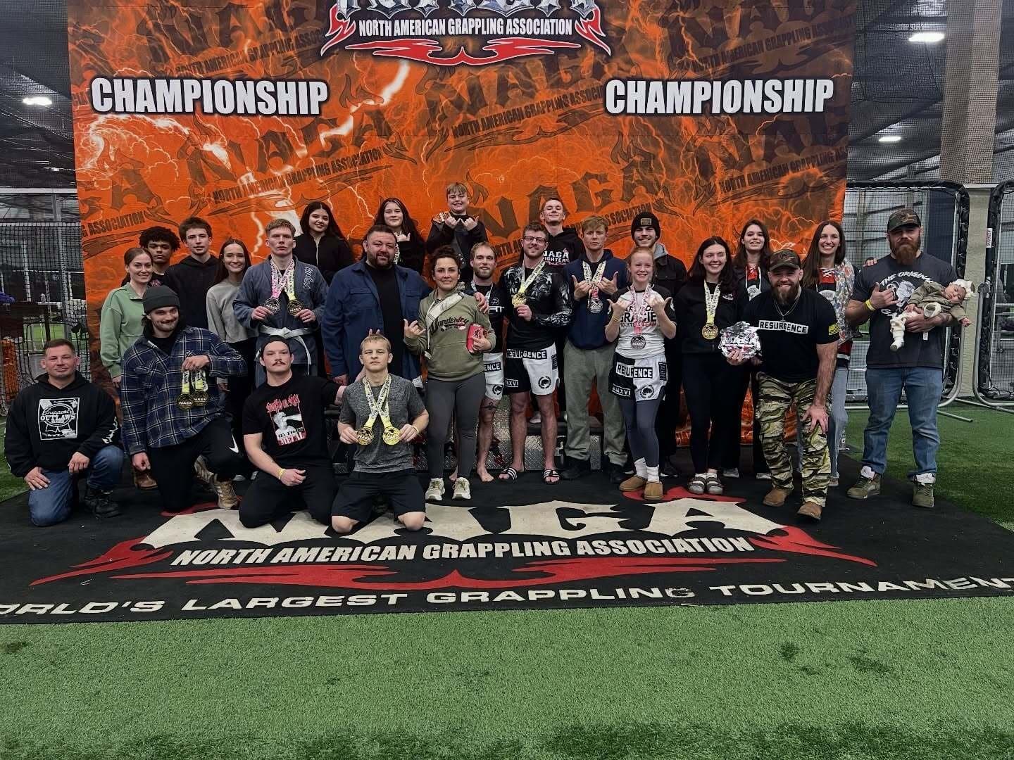 Wanderley Jiu Jitsu team at the NAGA Championship